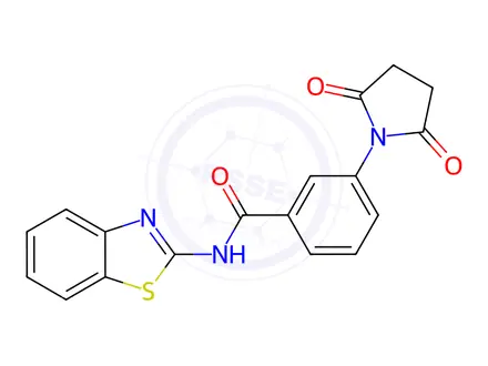 Chemical structure of N-(Benzo[d]thiazol-2-yl)-3-(2,5-dioxopyrrolidin-1-yl)benzamide