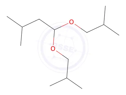 Chemical structure of 3-methyl-1,1-bis(2-methylpropoxy)butane