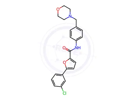 Chemical structure of 5-(3-Chlorophenyl)-N-[4-morpholin-4-ymethyl)phenyl]furan-2-carboxamide