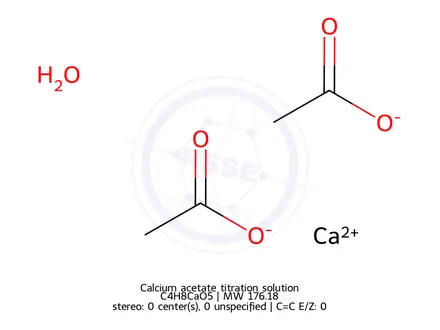 Chemical structure of Calcium Acetate Hydrate