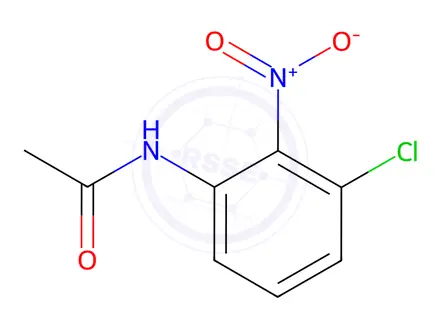 Chemical structure of N-(3-chloro-2-nitrophenyl)acetamide