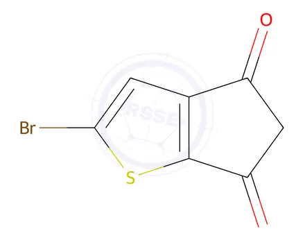Chemical structure of 2-bromo-4H-cyclopenta[b]thiophene-4,6(5H)-dione