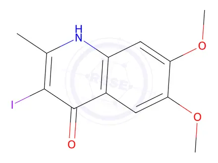 Chemical structure of 3-Iodo-6,7-dimethoxy-2-methylquinolin-4(1H)-one