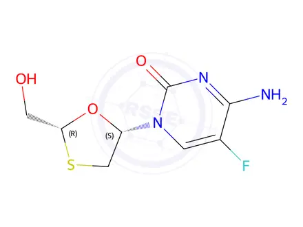 Chemical structure of Emtricitabine