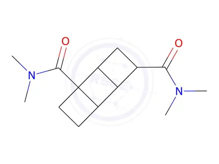 Chemical structure of N1,N1,N4,N4-tetramethylcubane-1,4-dicarboxamide