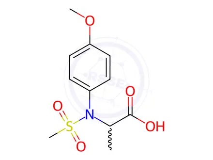 Chemical structure of N-(4-Methoxyphenyl)-N-(methylsulfonyl)alanine
