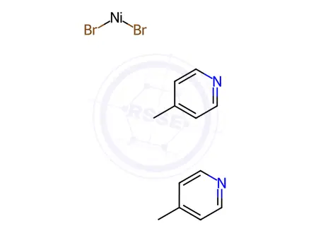 Chemical structure of Dibromobis(4-methylpyridine)nickel