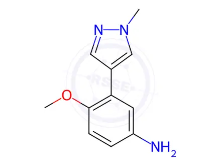 Chemical structure of 4-Methoxy-3-(1-methyl-1H-pyrazol-4-yl)aniline