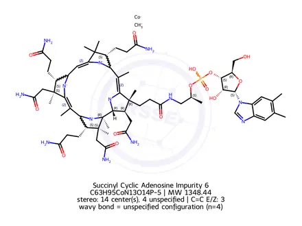 Chemical structure of Succinyl Cyclic Adenosine Impurity 6