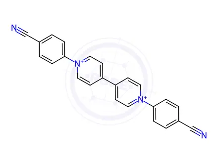 Chemical structure of 1,1'-bis(4-cyanophenyl)-[4,4'-bipyridine]-1,1'-diium chloride