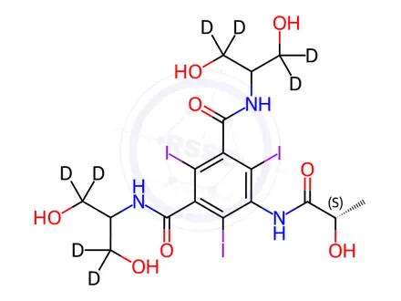 Chemical structure of Iopamidol-[D8]