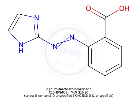 Chemical structure of 2-(2'-Imidazolylazo)benzoicacid