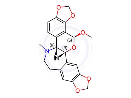 Chemical structure of (+)-Rheadine