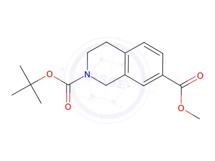 Chemical structure of 2-tert-Butyl 7-methyl 1,2,3,4-tetrahydroisoquinoline-2,7-dicarboxylate