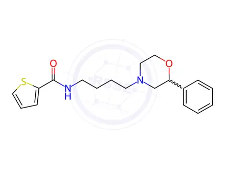 Chemical structure of N-(4-(2-Phenylmorpholino)butyl)thiophene-2-carboxamide