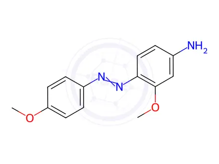 Chemical structure of 3-Methoxy-4-((4-methoxyphenyl)diazenyl)aniline