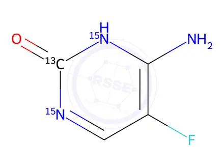 Chemical structure of 5-Fluorocytosine-13C15N2