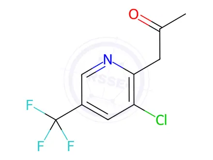 Chemical structure of 1-[3-chloro-5-(trifluoromethyl)-2-pyridinyl]acetone