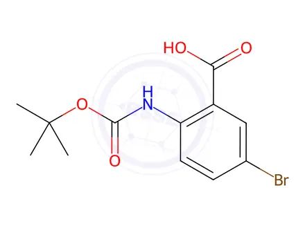 Chemical structure of N-Boc-5-bromoanthranilic Acid