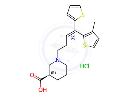 Chemical structure of Tiagabine Impurity A (Desmethyl Impurity)