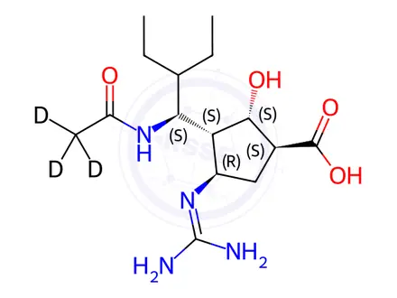 Chemical structure of Peramivir-D3