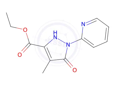Chemical structure of Ethyl 5-hydroxy-4-methyl-1-(pyridin-2-yl)-1H-pyrazole-3-carboxylate