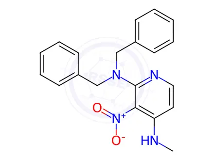 Chemical structure of N2,N2-dibenzyl-N4-methyl-3-nitropyridine-2,4-dia mine