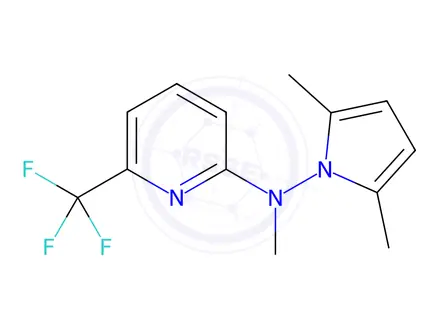 Chemical structure of N2-(2,5-dimethyl-1H-pyrrol-1-yl)-N2-methyl-6-(trifluoromethyl)pyridin-2-amine