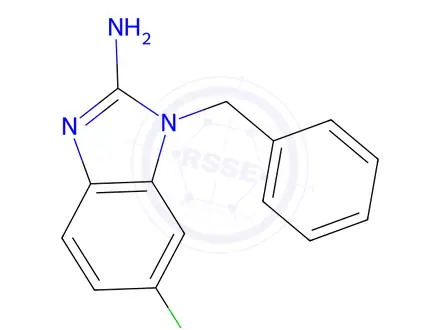 Chemical structure of 1-Benzyl-6-chloro-1H-1,3-benzodiazol-2-amine