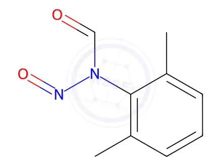 Chemical structure of N-(2,6-dimethylphenyl)-N-nitrosoformamide