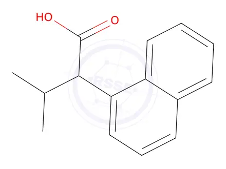 Chemical structure of 3-Methyl-2-(naphthalen-1-yl)butanoic acid