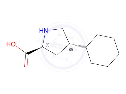 Chemical structure of trans-4-Cyclohexyl-L-proline