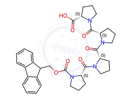 Chemical structure of Fmoc-Pro-Pro-Pro-Pro-OH