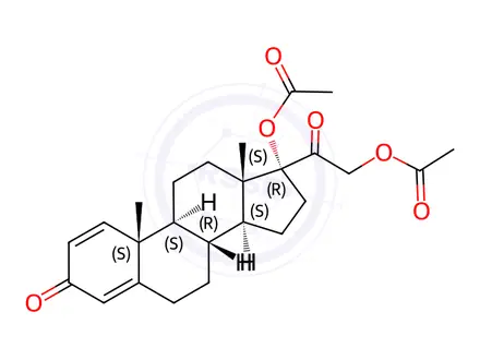 Chemical structure of 2-((8R,9S,10R,13S,14S,17R)-17-acetoxy-10,13-dimethyl-3-oxo-6,7,8,9,10,11,12,13,14,15,16,17-dodecahydro-3H-cyclopenta[a]phenanthren-17-yl)-2-oxoethyl acetate