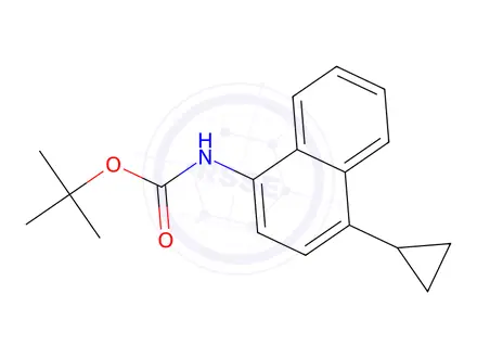 Chemical structure of TERT-BUTYL 4-CYCLOPROPYLNAPHTHALEN-1-YLCARBAMATE