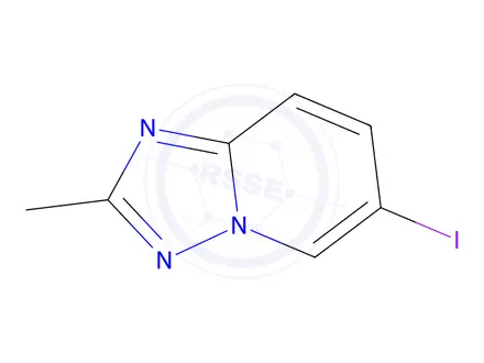 Chemical structure of 6-iodo-2-methyl-[1,2,4]triazolo[1,5-a]pyridine