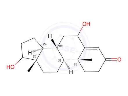 Chemical structure of 6,17-dihydroxyandrost-4-en-3-one