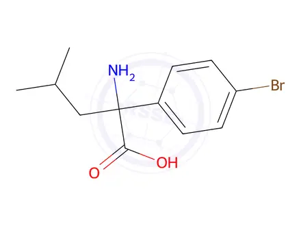Chemical structure of 2-Amino-2-(4-bromophenyl)-4-methylpentanoic acid