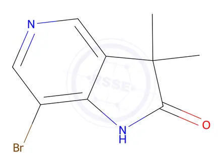 Chemical structure of 7-Bromo-3,3-dimethyl-1,3-dihydro-2H-pyrrolo[3,2-c]pyridin-2-one