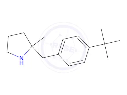 Chemical structure of 2-[(4-tert-butylphenyl)methyl]-2-methylpyrrolidine