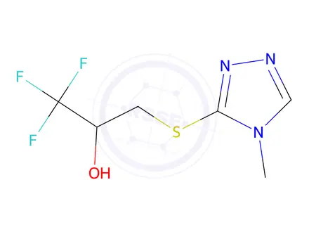 Chemical structure of 1,1,1-trifluoro-3-[(4-methyl-4h-1,2,4-triazol-3-yl)sulfanyl]propan-2-ol