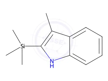 Chemical structure of 3-Methyl-2-(trimethylsilyl)-1H-indole