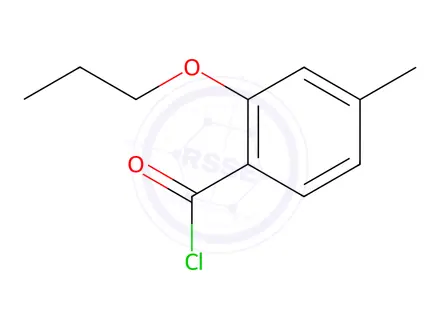 Chemical structure of Benzoyl chloride, 4-methyl-2-propoxy-(9CI)