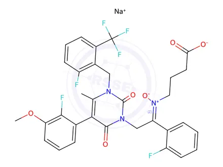 Chemical structure of Elagolix impurity 120