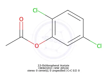 Chemical structure of 2,5-Dichlorophenol Acetate