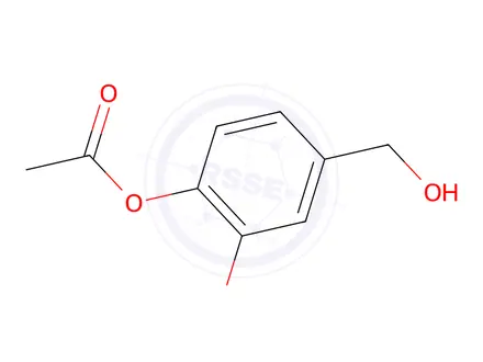 Chemical structure of 4-(Hydroxymethyl)-2-methoxyphenyl acetate