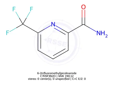 Chemical structure of 6-(trifluoromethyl)picolinamide