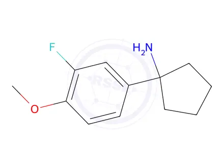 Chemical structure of 1-(3-Fluoro-4-methoxyphenyl)cyclopentanamine