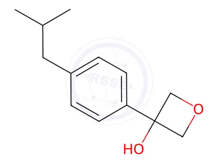 Chemical structure of 3-Oxetanol, 3-[4-(2-methylpropyl)phenyl]-