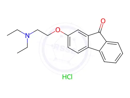 Chemical structure of 2-(2-(Diethylamino)ethoxy)-9H-fluoren-9-one hydrochloride